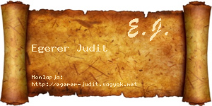 Egerer Judit névjegykártya
